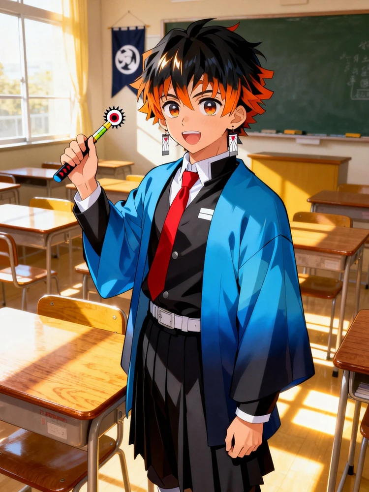 鬼灭校园番动漫写真