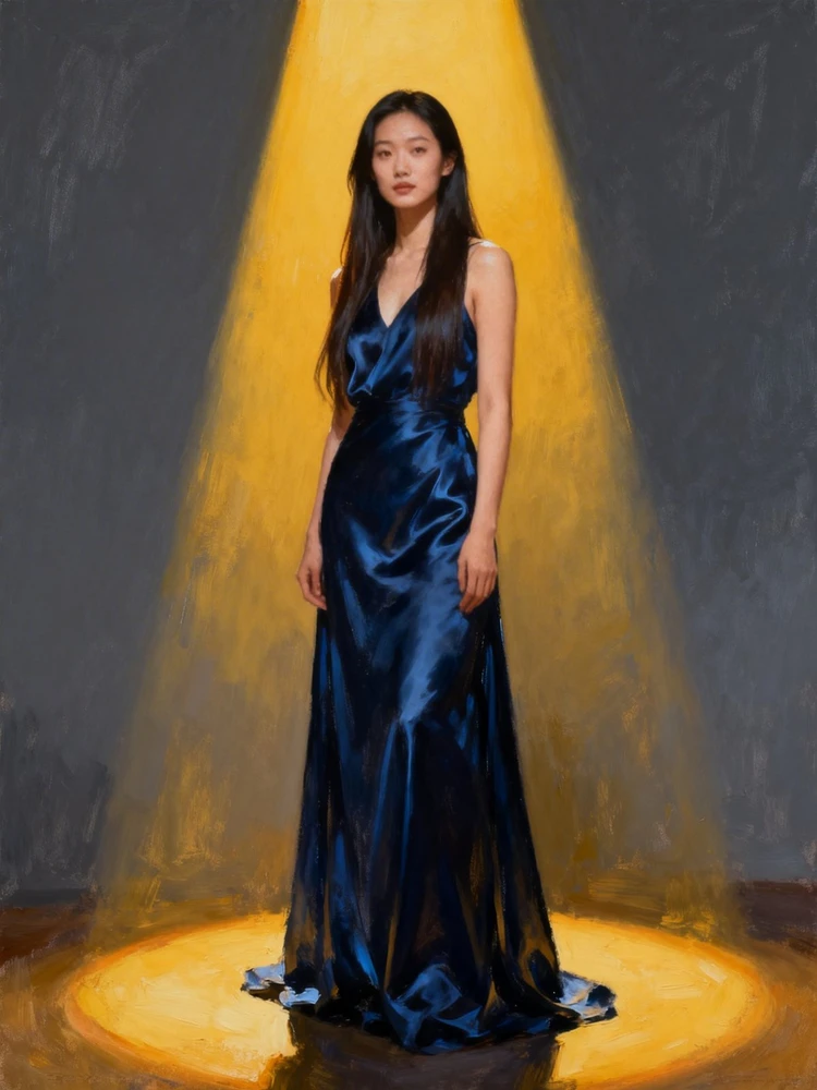 厚涂写实人物油画照