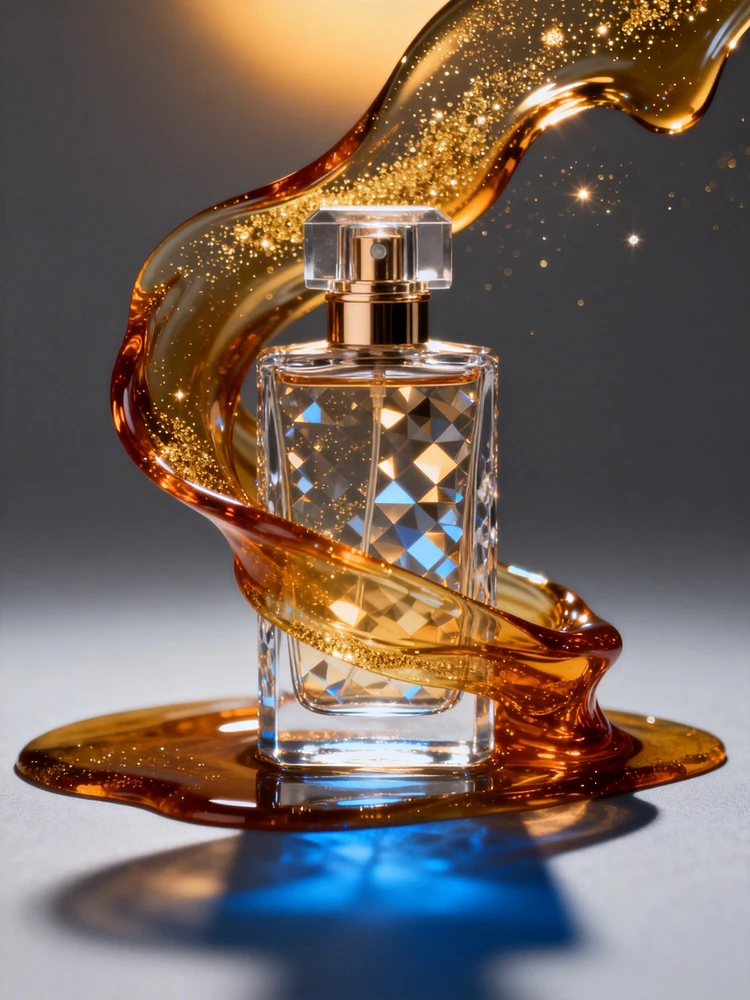 香水流体光感广告图