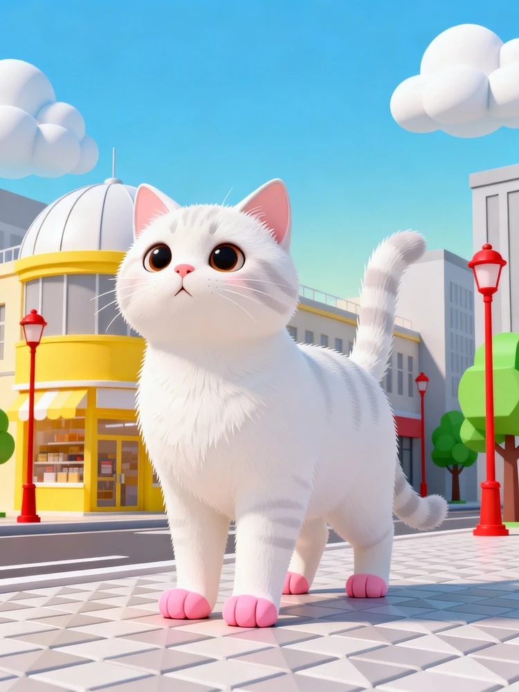 照片变2.5D萌趣城市插画