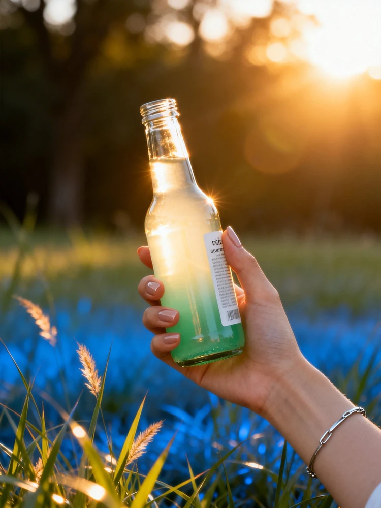 草地阳光手持产品大片