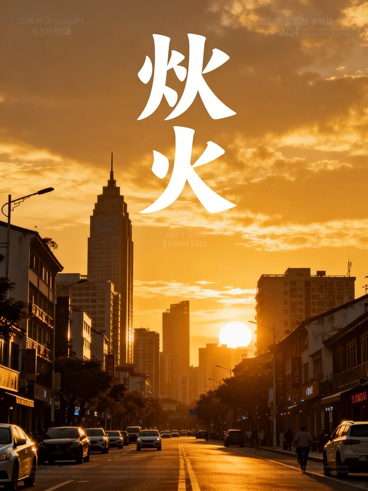 城市烟火街头海报