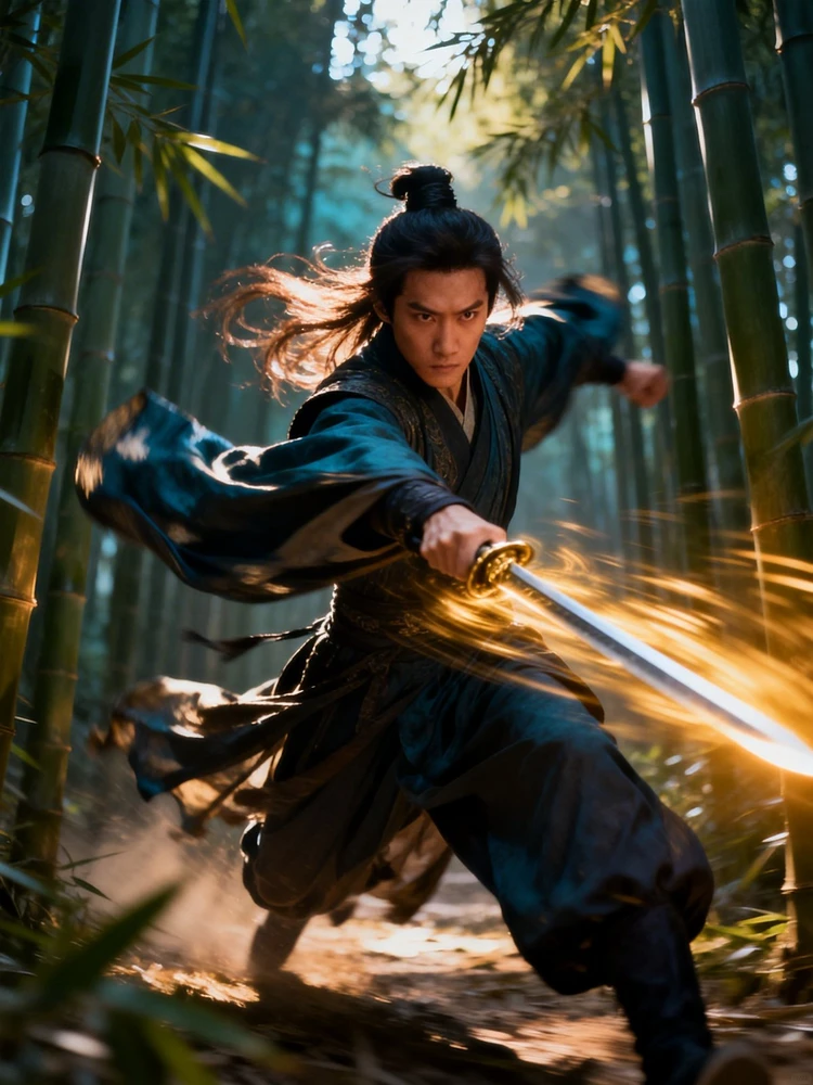 古风侠客疾风动作照