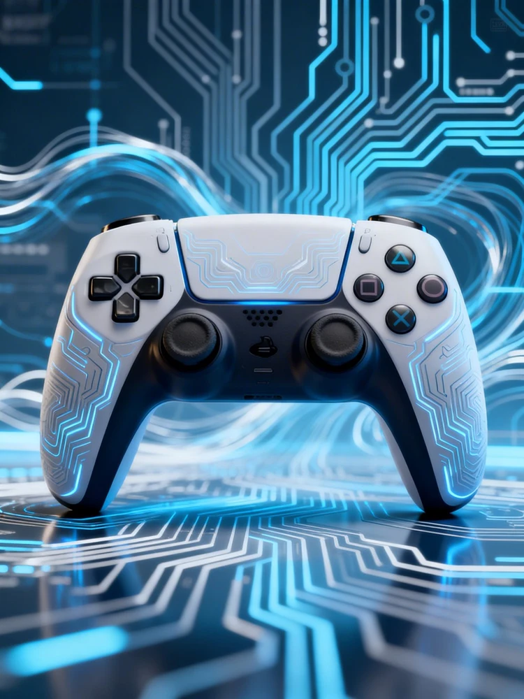 科技感游戏手柄主视觉海报