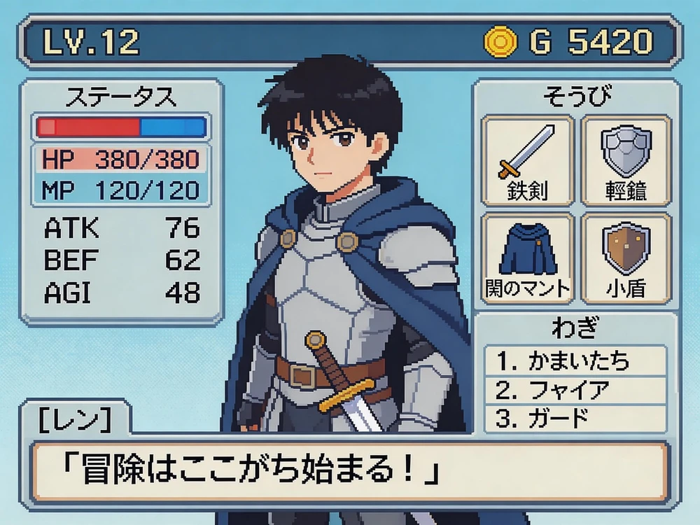 复古像素RPG主角生成器