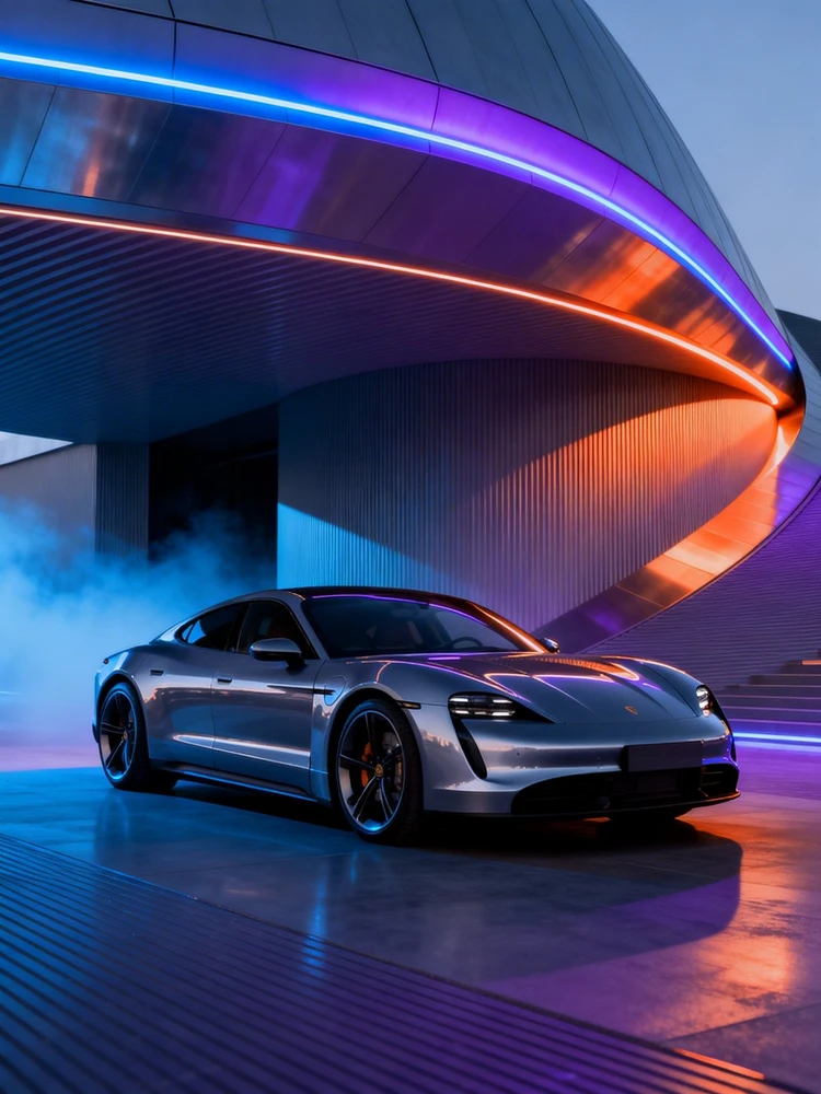 汽车未来感建筑大片