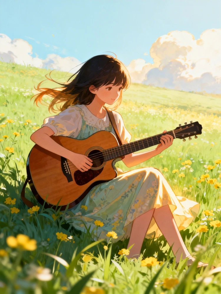 照片变治愈系春日插画