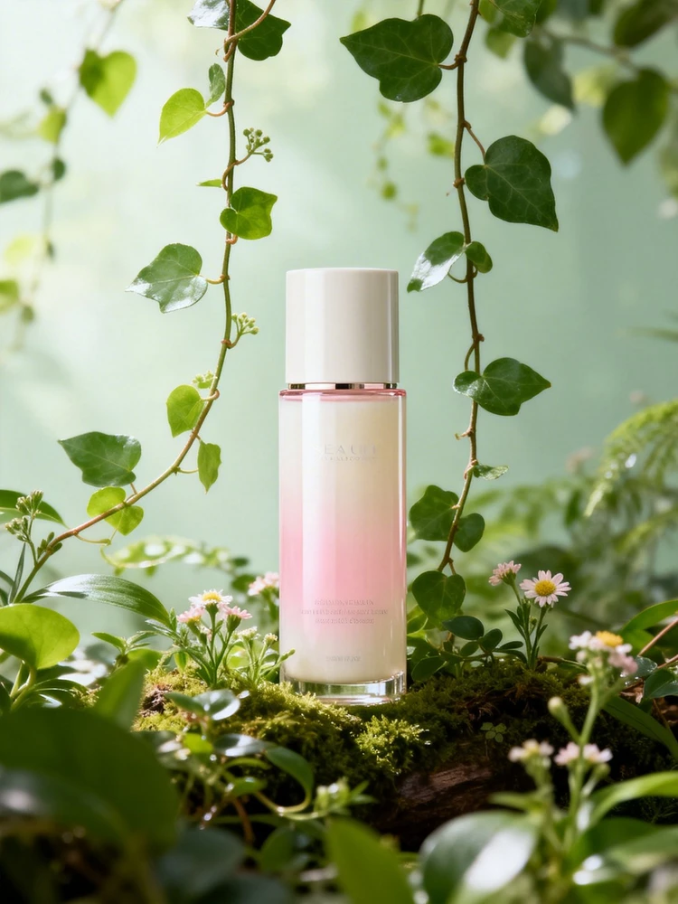 护肤品森系清新广告图