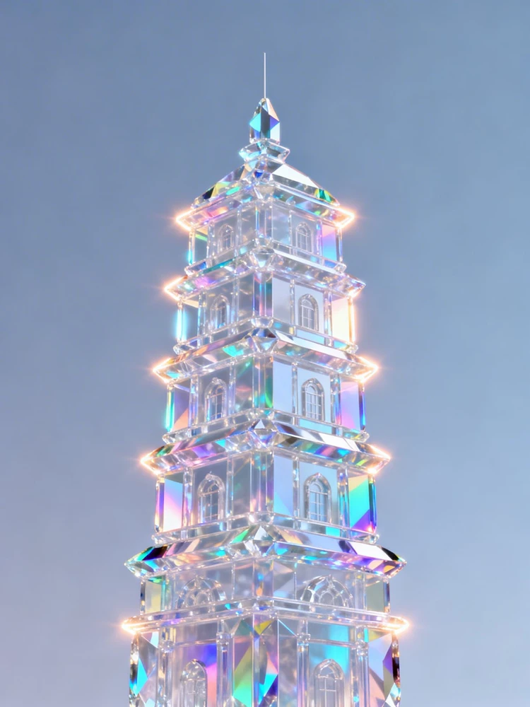 照片变3D水晶幻彩建筑