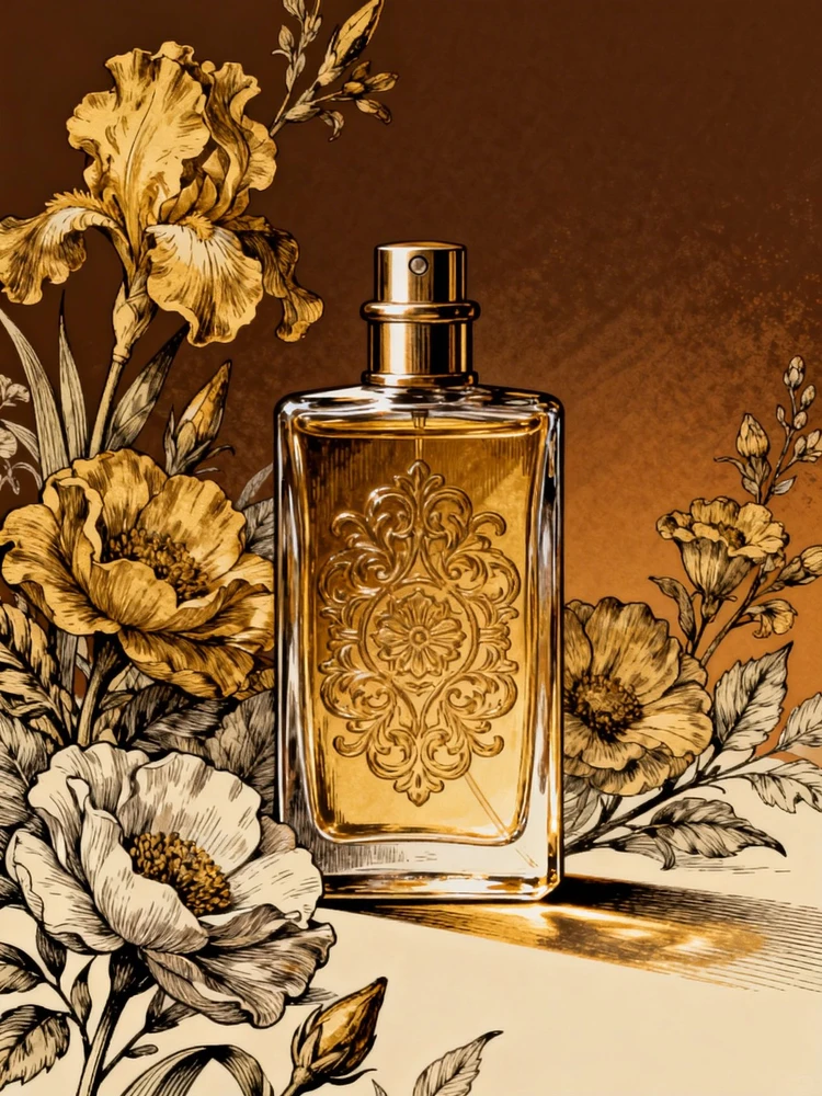 复古版画风商品包装插画