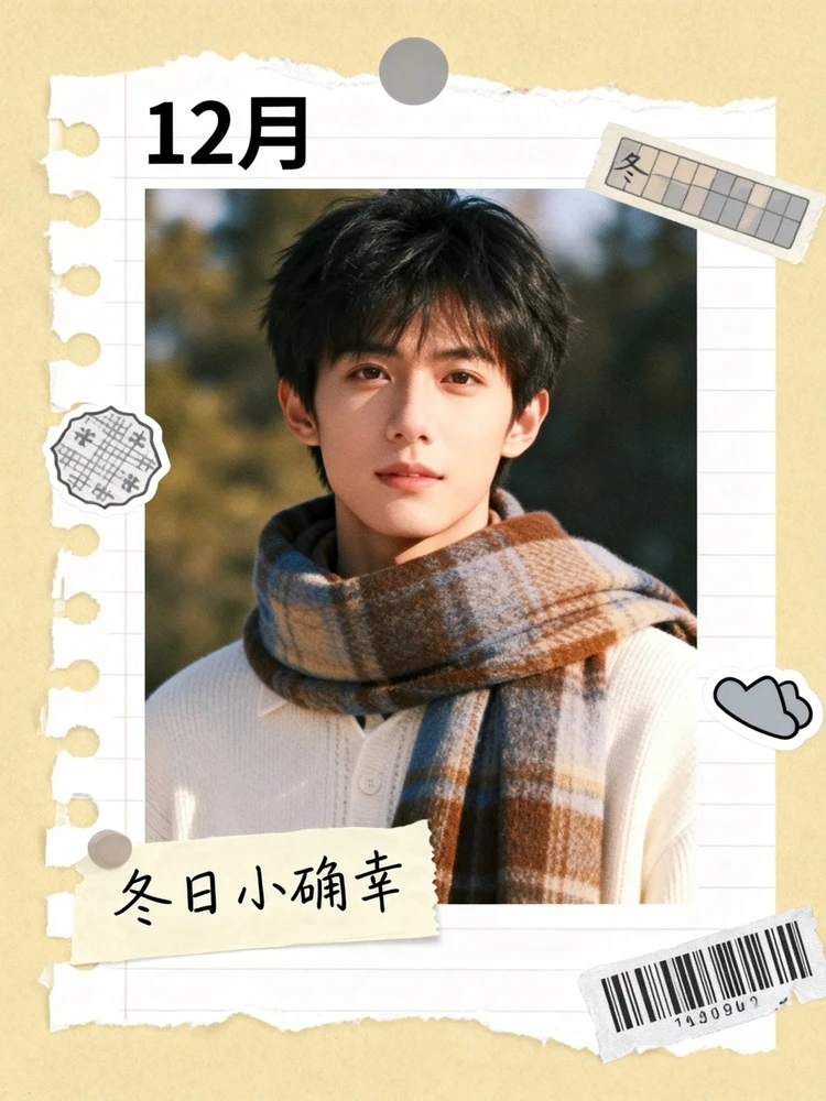 冬日手账拼贴写真