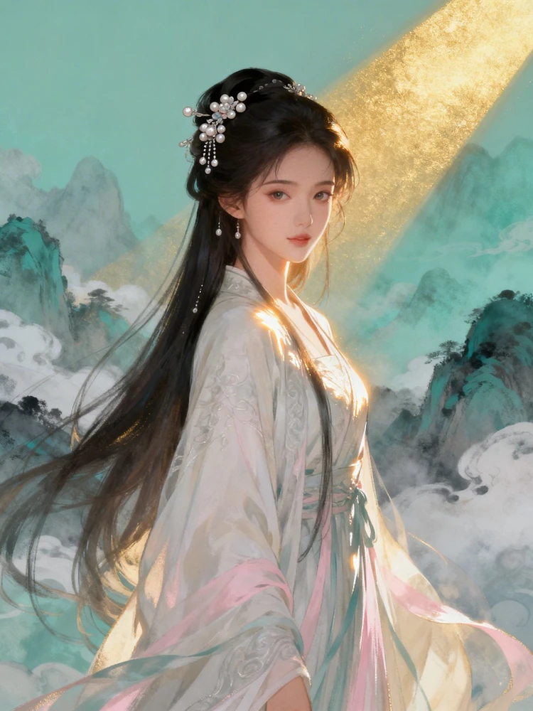 古风美人插画写真