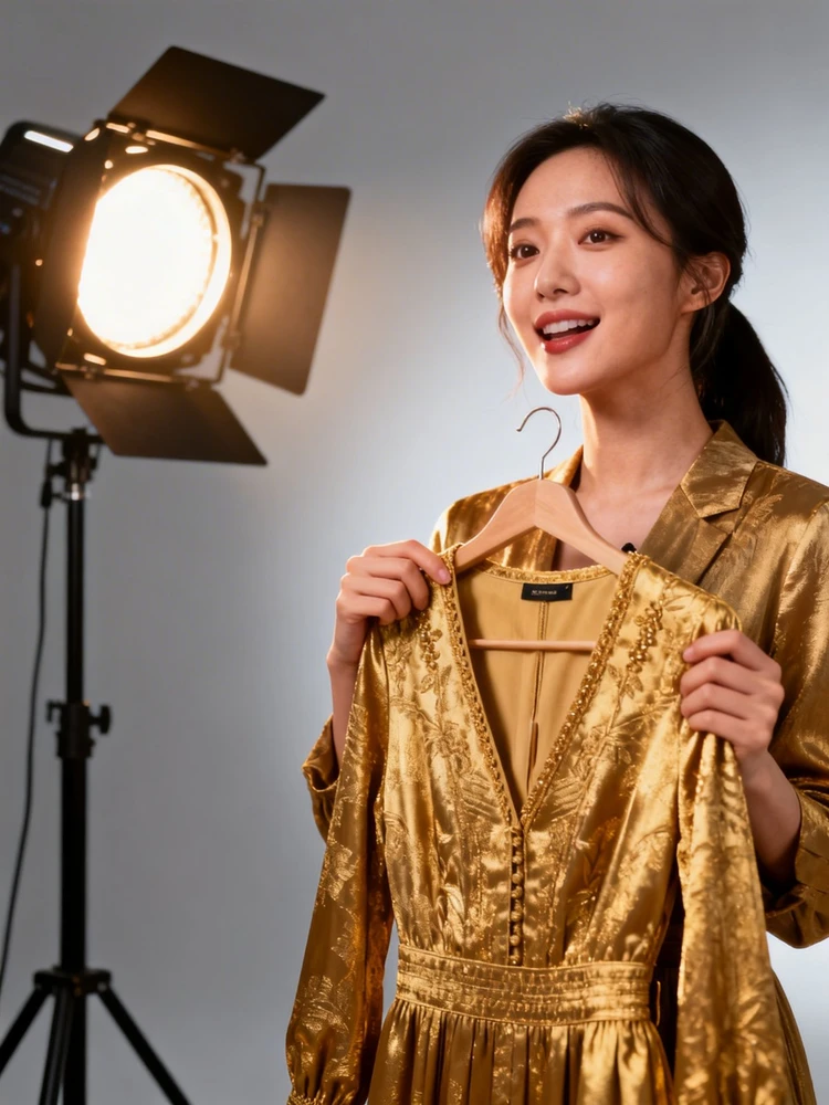 服饰带货主播展示图