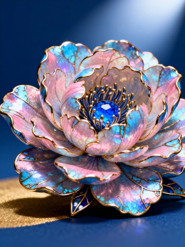 照片变螺钿珐琅花饰