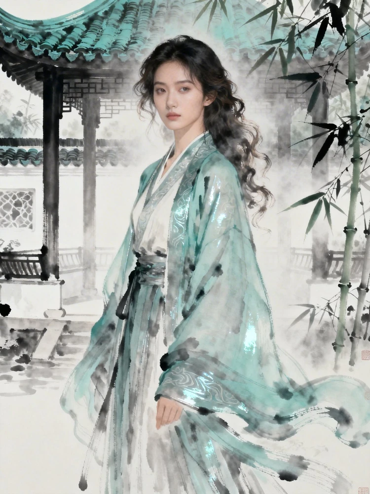 明制水墨古风写真