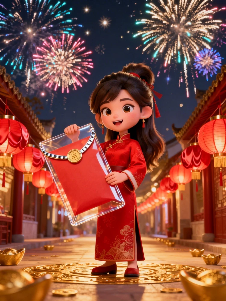 新春红包3D卡通写真