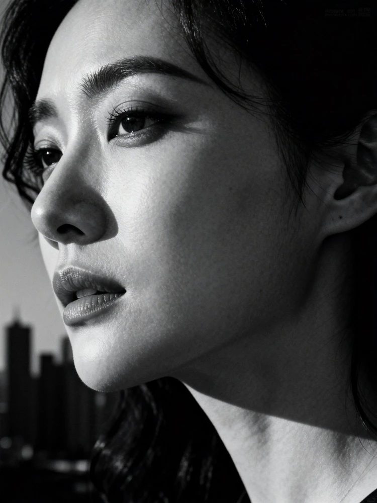 电影感黑白人像写真