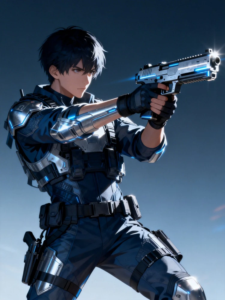 枪战游戏角色立绘生成