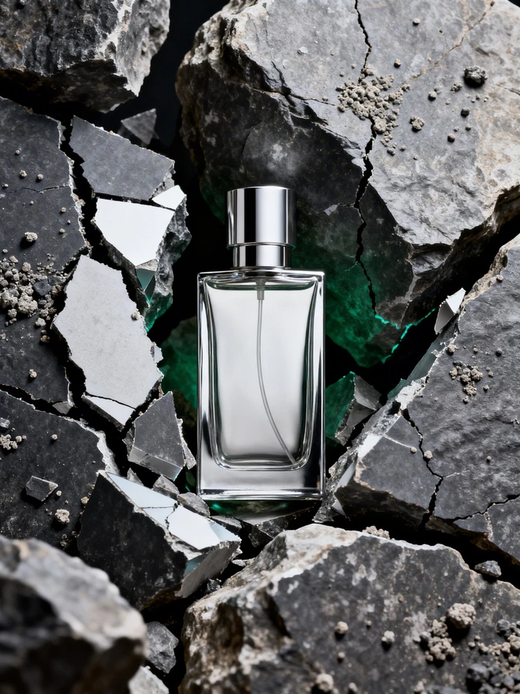 破碎岩感高级产品海报