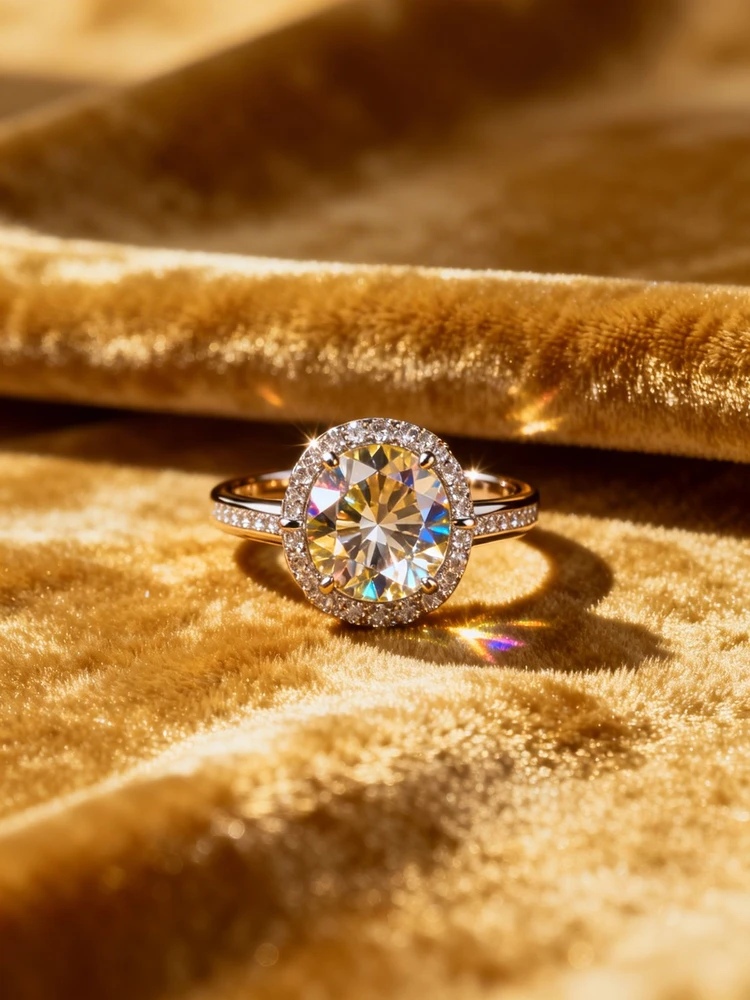 珠宝暖金绒面高级展示