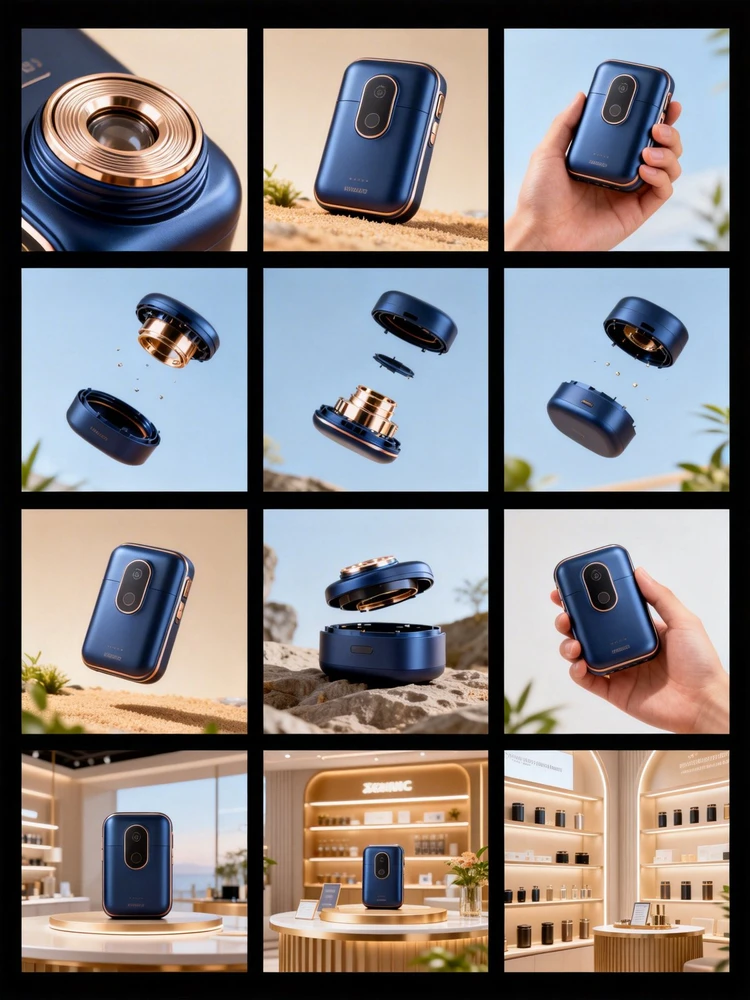 九宫格高级产品展示海报