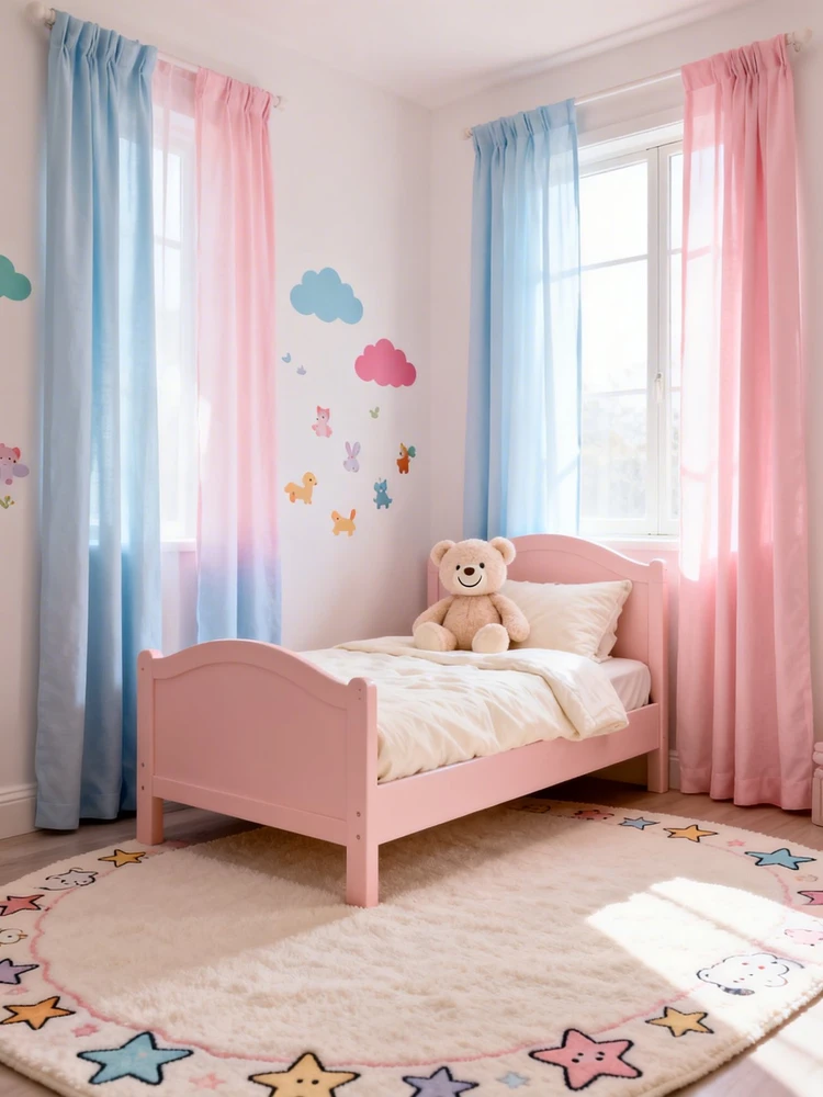 儿童卧室家居主图生成