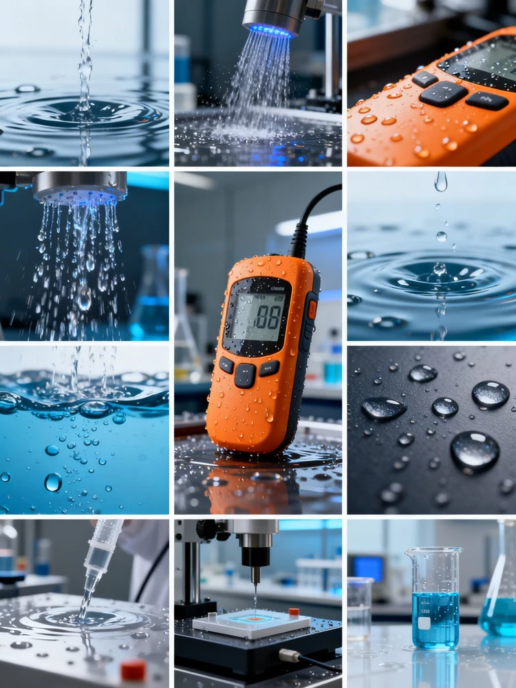 产品防水测试九宫格海报