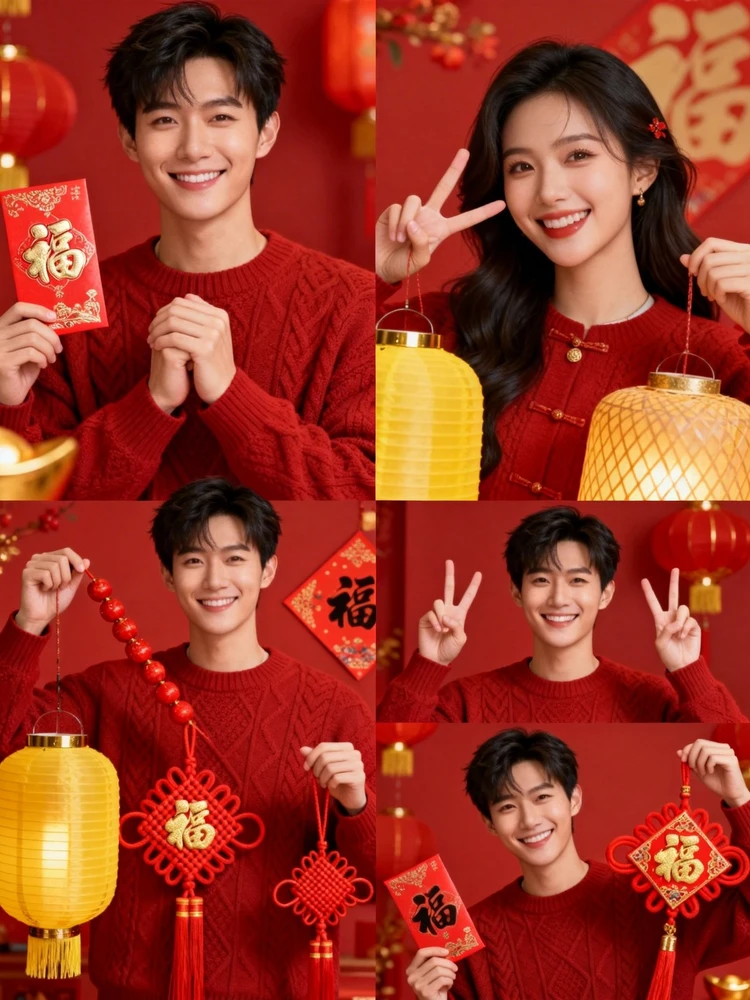 新年四宫格喜庆写真