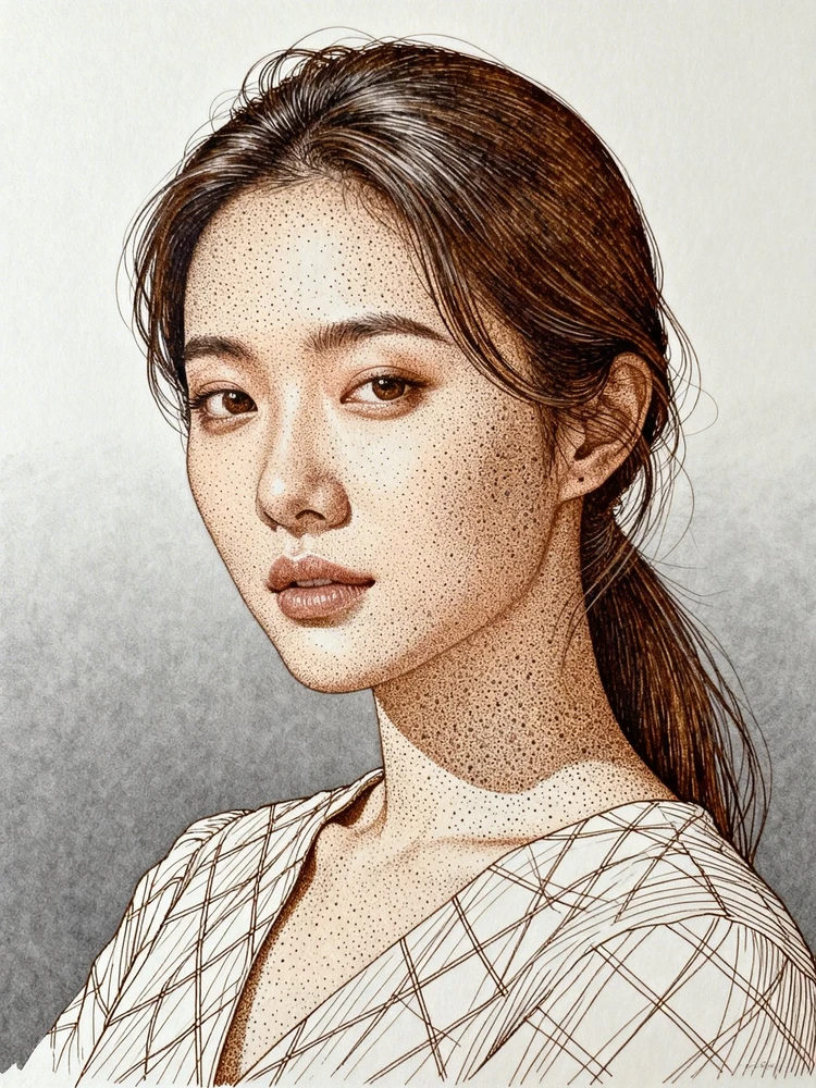 照片一键变针管笔插画