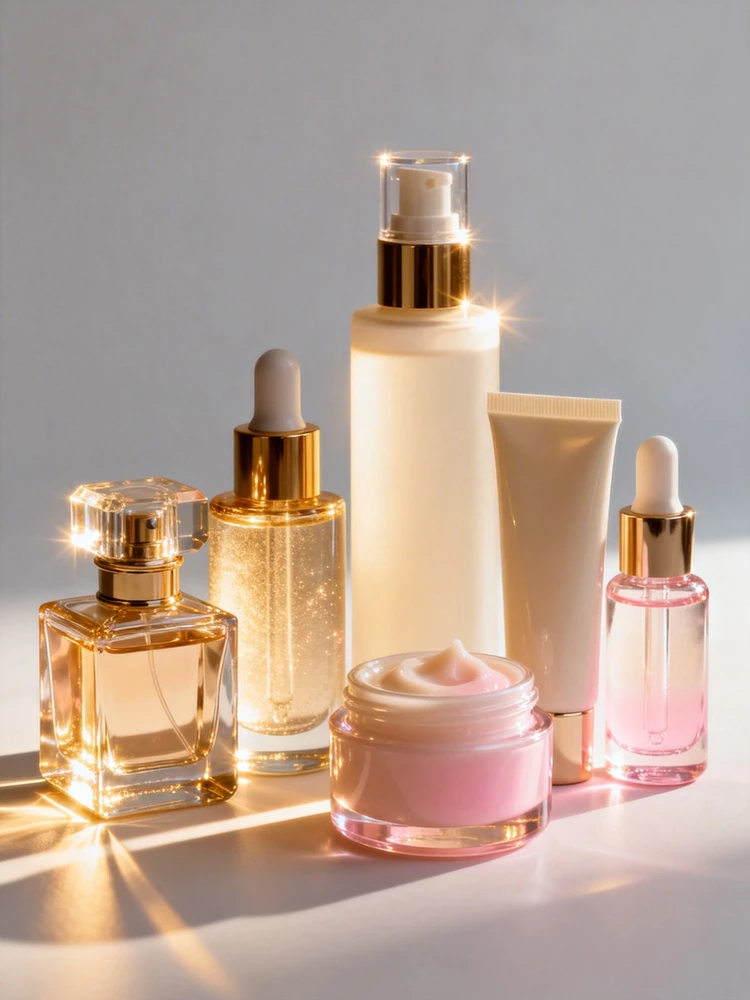 香水护肤品高级光影广告图