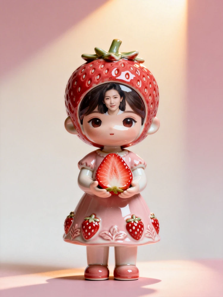 照片变萌系水果瓷偶