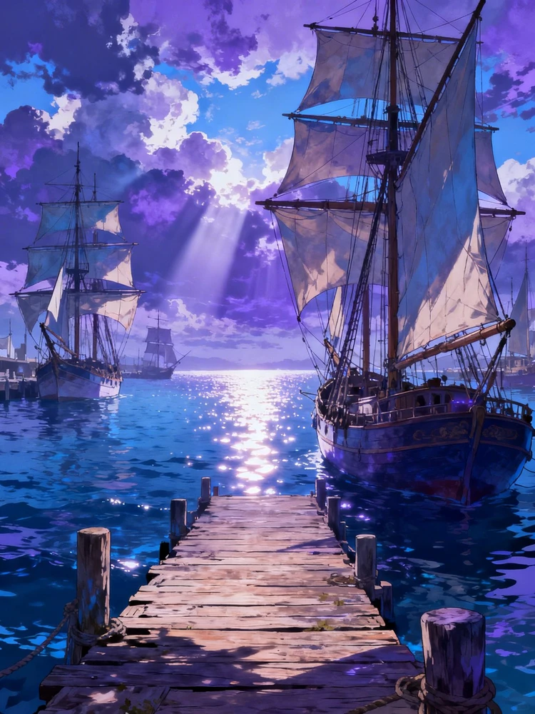 梦幻二次元港口场景生成