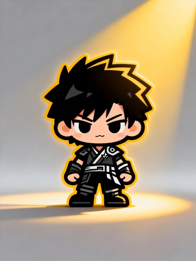 Q版角色粗线稿强化