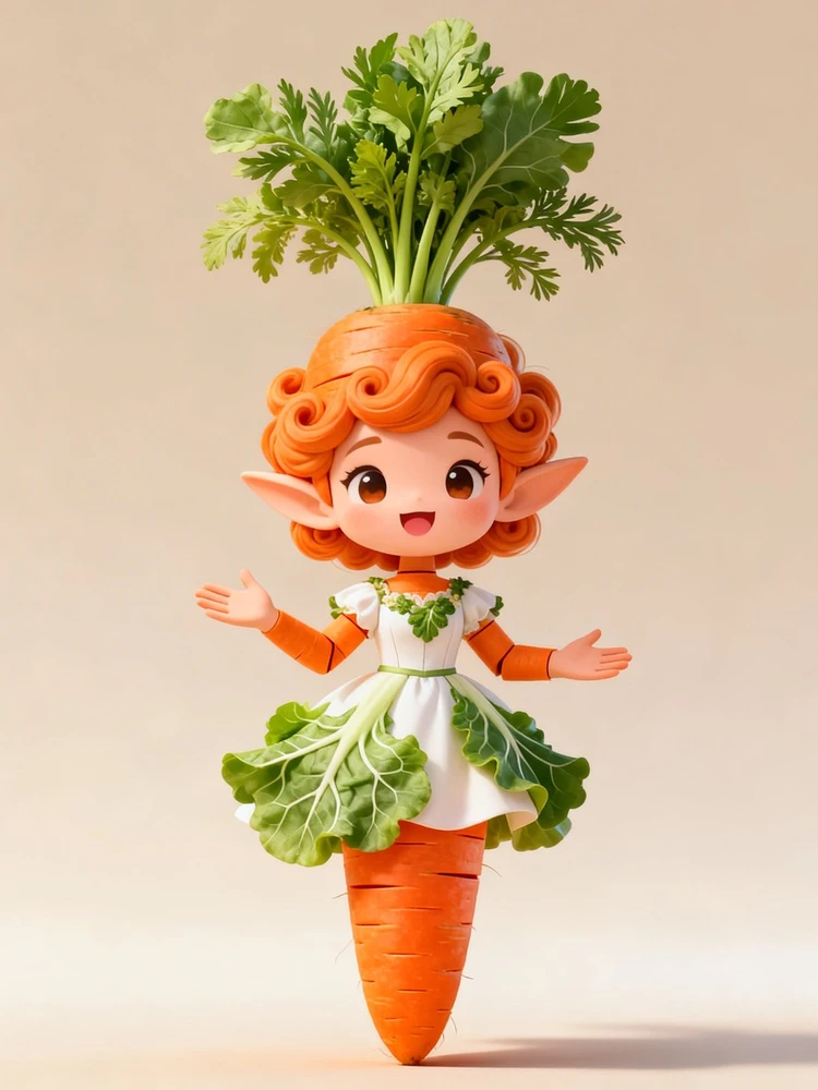 蔬菜精灵拟人变身