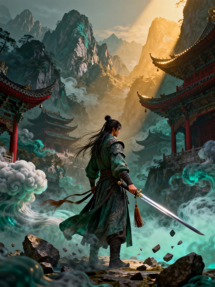 CG古风武侠神话3D人物场景