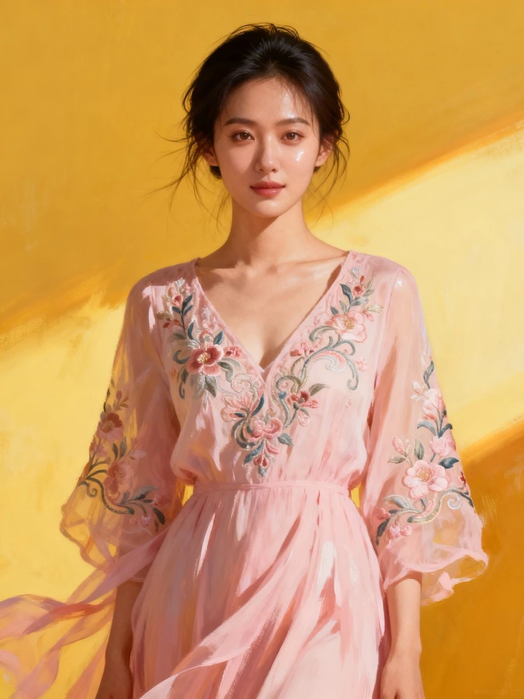 一键生成人物半厚涂半写实精绘风