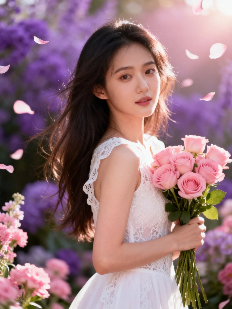 女生节繁花写真海报