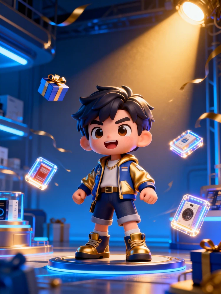 3D卡通电商活动海报