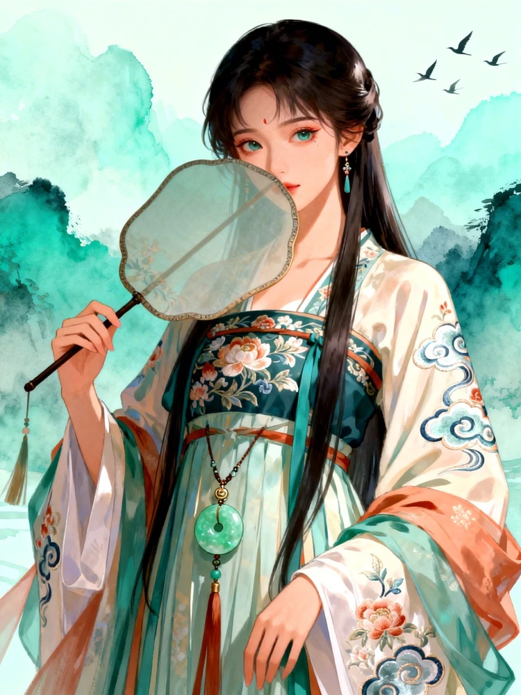 伪厚涂古风女立绘