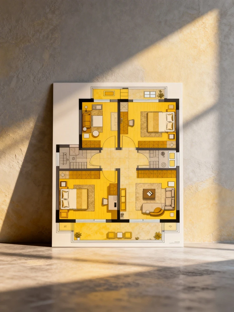 户型图一键转彩色平面图