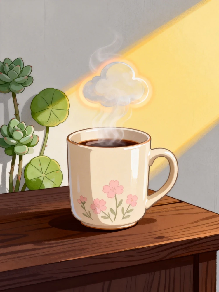 生成治愈系扁平插画