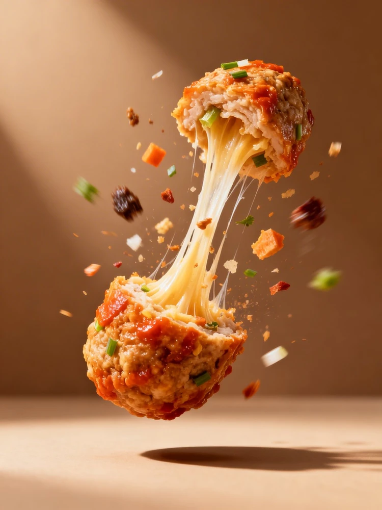 美食悬浮分解海报