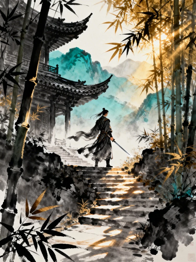 水墨武侠风转绘