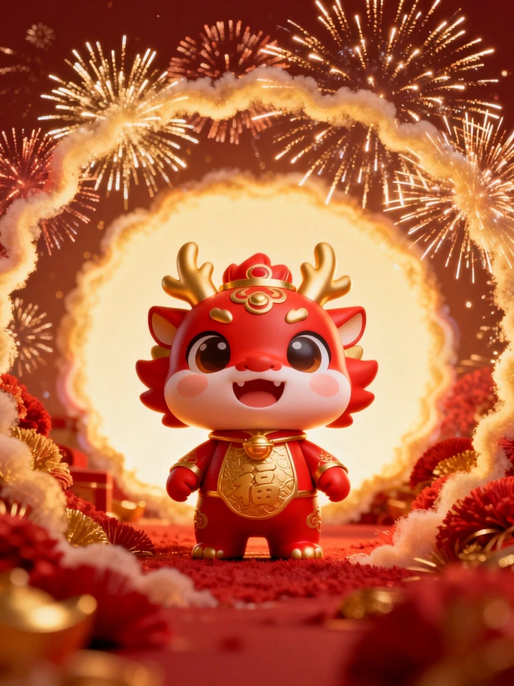 新年烟花3D吉祥物