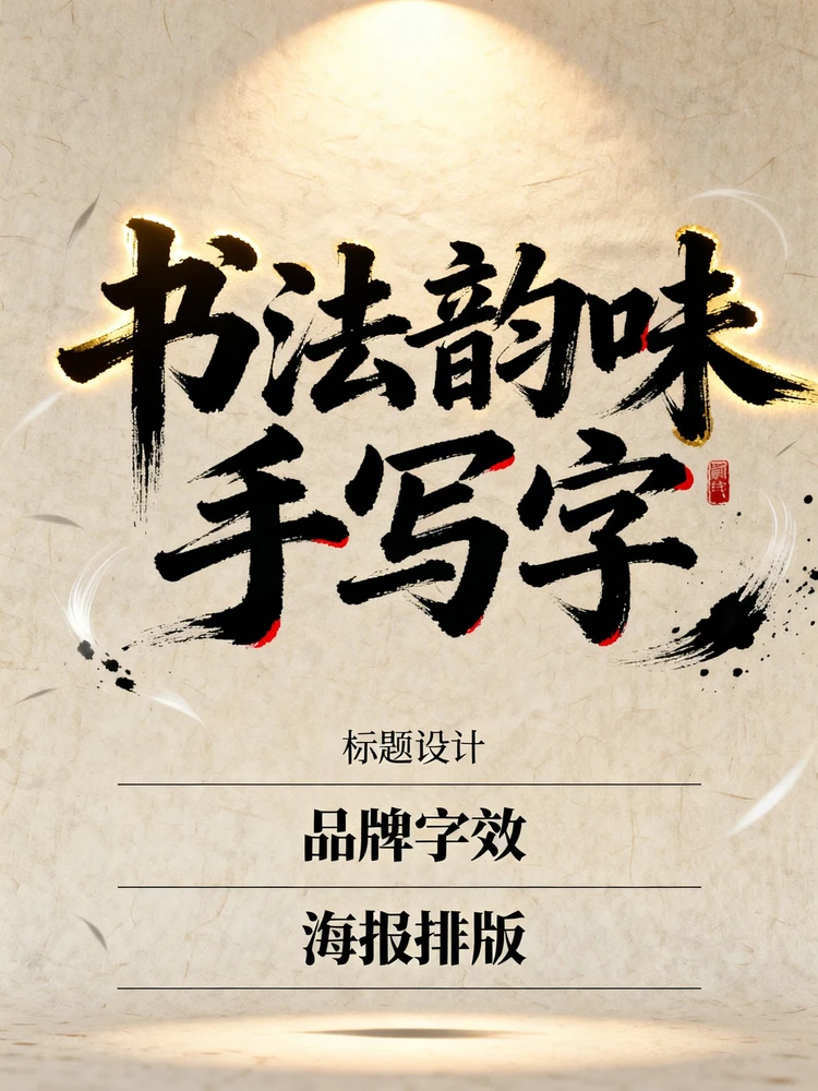 书法韵味手写字