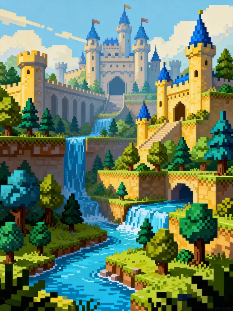 像素横版关卡场景