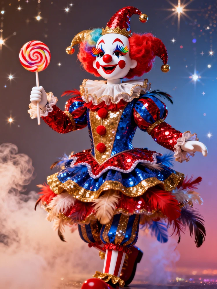 梦幻小丑人偶写真