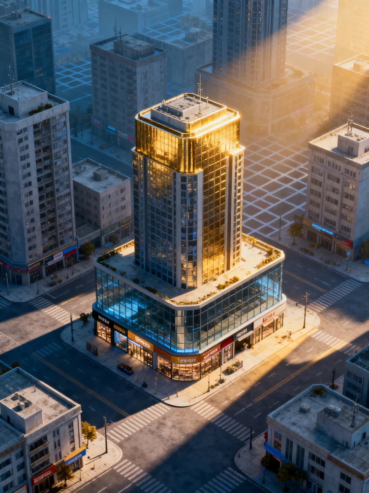 现代风格俯瞰游戏场景