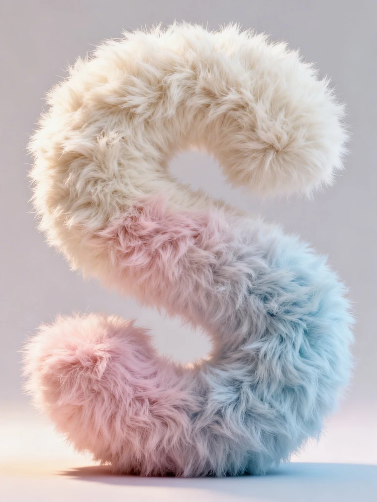 毛绒符号创意海报