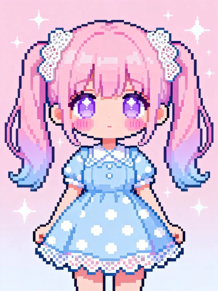 甜妹像素二次元头像